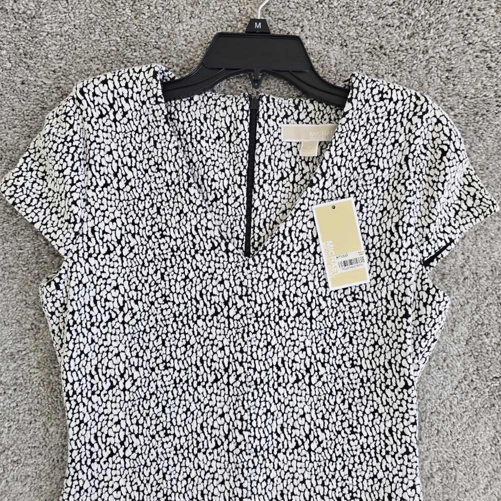 NWT, Michael Kors Black and White Patterned Dress